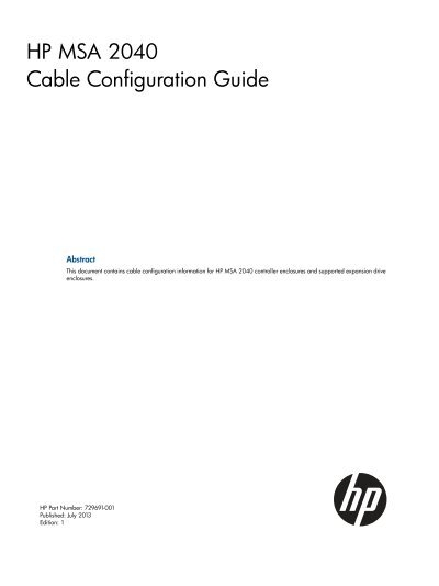 hp msa 2040 cable configuration guide